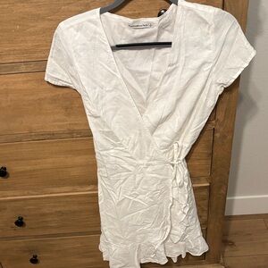 Abercrombie White Wrap Dress
